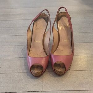 Christian Louboutin Pink Slingback Heels